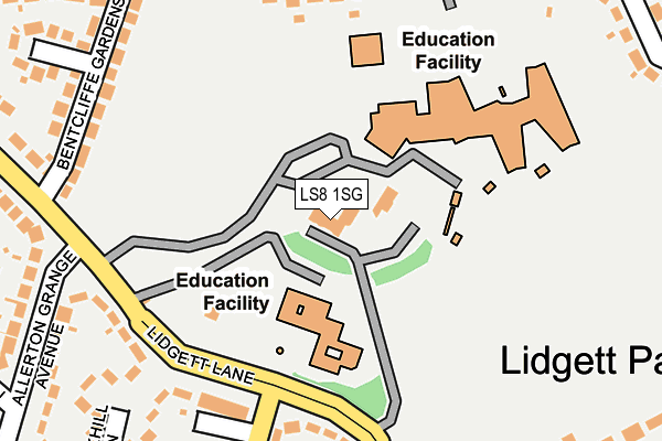LS8 1SG map - OS OpenMap – Local (Ordnance Survey)
