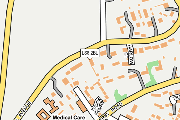 LS8 2BL map - OS OpenMap – Local (Ordnance Survey)