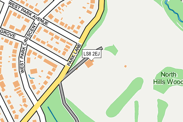LS8 2EJ map - OS OpenMap – Local (Ordnance Survey)