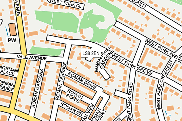 LS8 2EN map - OS OpenMap – Local (Ordnance Survey)