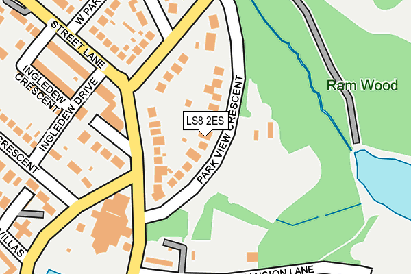 LS8 2ES map - OS OpenMap – Local (Ordnance Survey)