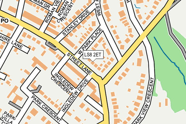 LS8 2ET map - OS OpenMap – Local (Ordnance Survey)
