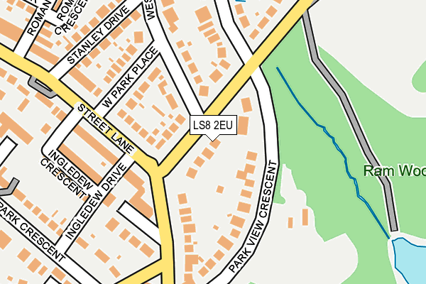 LS8 2EU map - OS OpenMap – Local (Ordnance Survey)