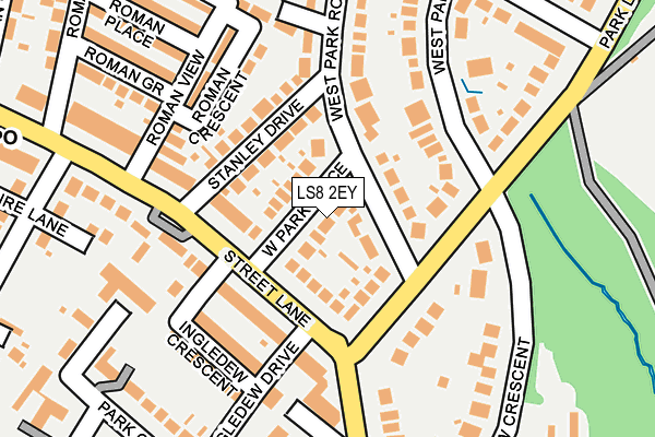 LS8 2EY map - OS OpenMap – Local (Ordnance Survey)