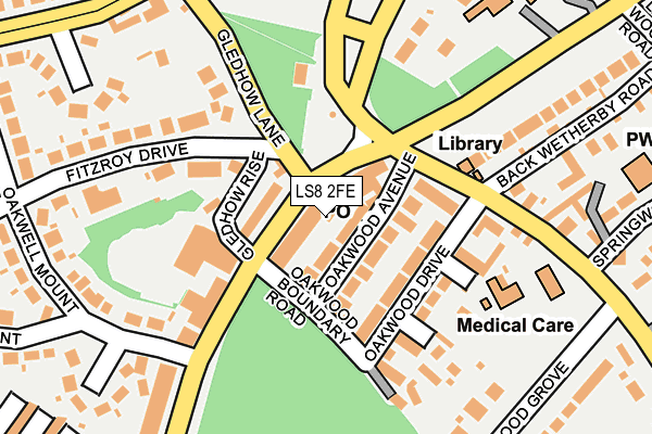LS8 2FE map - OS OpenMap – Local (Ordnance Survey)