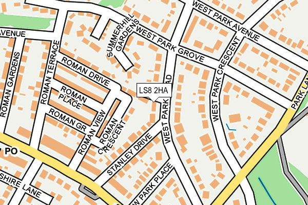 LS8 2HA map - OS OpenMap – Local (Ordnance Survey)