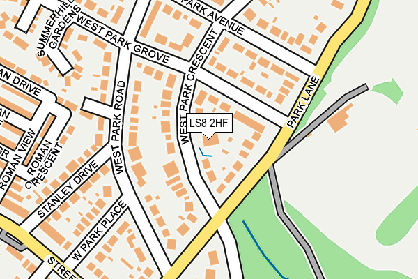 LS8 2HF map - OS OpenMap – Local (Ordnance Survey)
