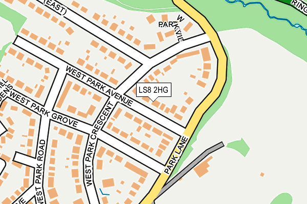 LS8 2HG map - OS OpenMap – Local (Ordnance Survey)