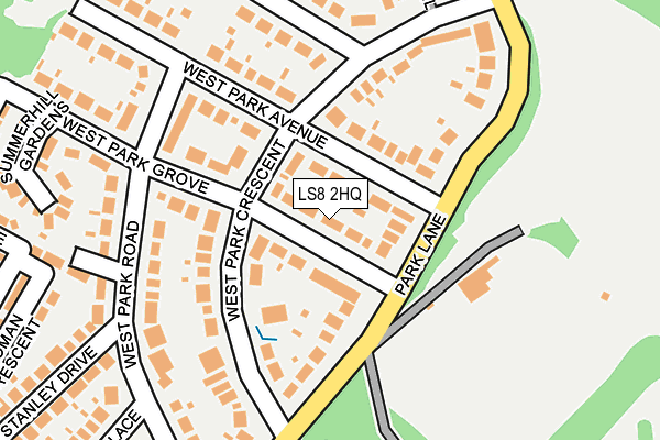 LS8 2HQ map - OS OpenMap – Local (Ordnance Survey)