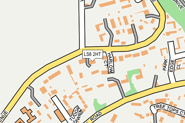 LS8 2HT map - OS OpenMap – Local (Ordnance Survey)