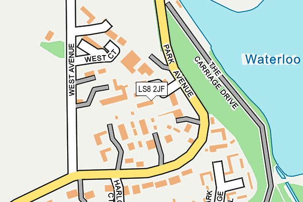 LS8 2JF map - OS OpenMap – Local (Ordnance Survey)