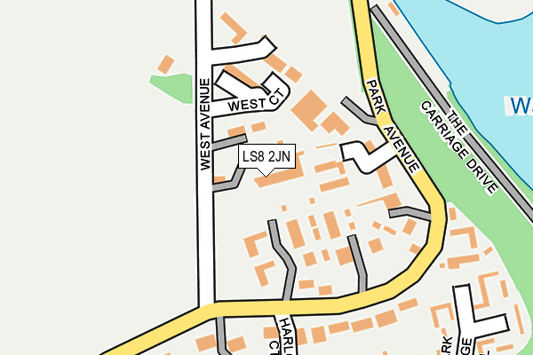 LS8 2JN map - OS OpenMap – Local (Ordnance Survey)