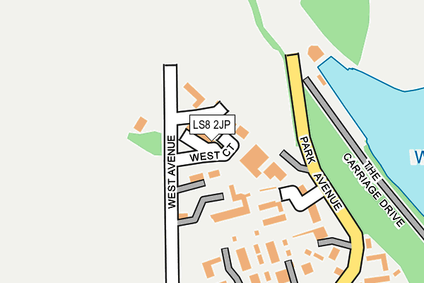 LS8 2JP map - OS OpenMap – Local (Ordnance Survey)