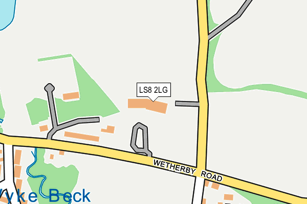 LS8 2LG map - OS OpenMap – Local (Ordnance Survey)