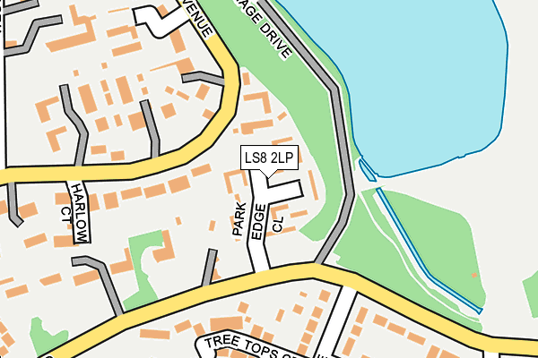 LS8 2LP map - OS OpenMap – Local (Ordnance Survey)