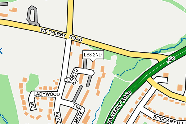 LS8 2ND map - OS OpenMap – Local (Ordnance Survey)