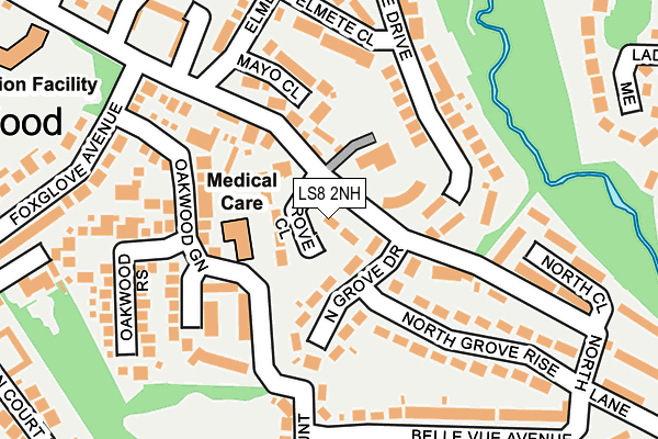 LS8 2NH map - OS OpenMap – Local (Ordnance Survey)