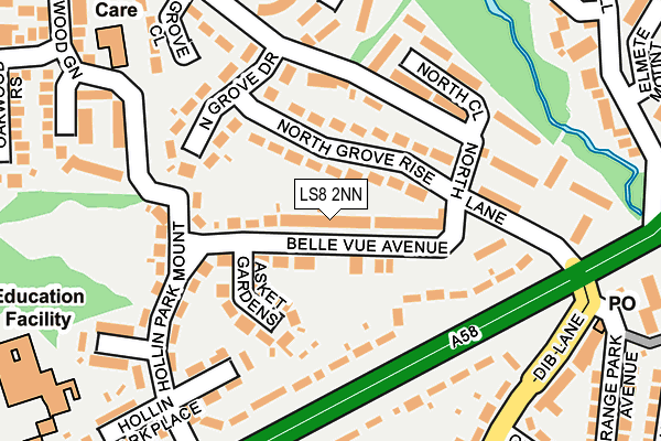 LS8 2NN map - OS OpenMap – Local (Ordnance Survey)