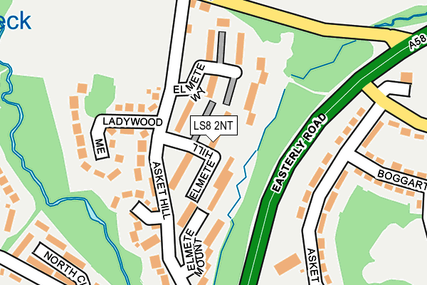 LS8 2NT map - OS OpenMap – Local (Ordnance Survey)