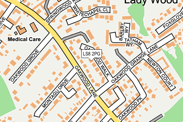 LS8 2PG map - OS OpenMap – Local (Ordnance Survey)