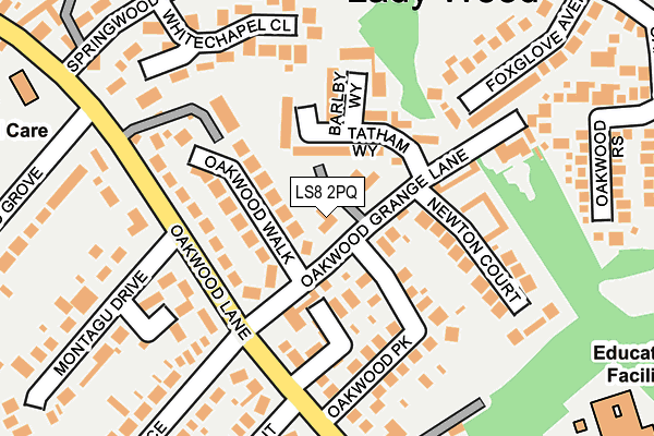LS8 2PQ map - OS OpenMap – Local (Ordnance Survey)