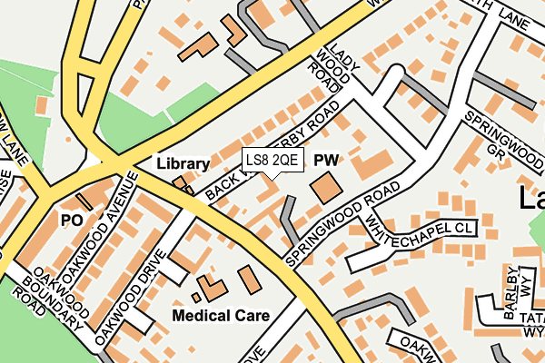 LS8 2QE map - OS OpenMap – Local (Ordnance Survey)