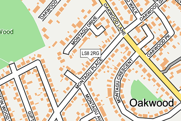 LS8 2RG map - OS OpenMap – Local (Ordnance Survey)
