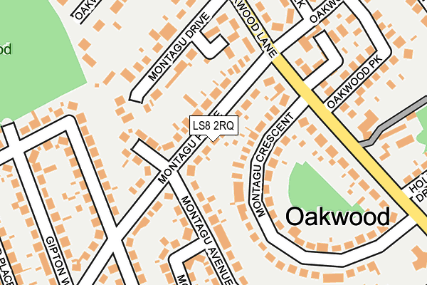 LS8 2RQ map - OS OpenMap – Local (Ordnance Survey)
