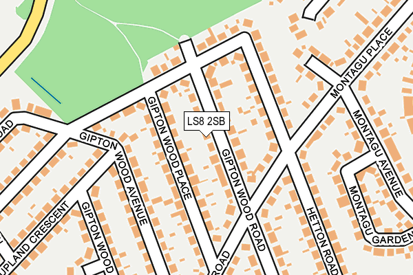LS8 2SB map - OS OpenMap – Local (Ordnance Survey)