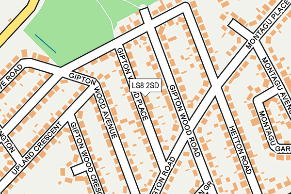 LS8 2SD map - OS OpenMap – Local (Ordnance Survey)