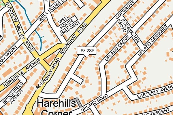 LS8 2SP map - OS OpenMap – Local (Ordnance Survey)