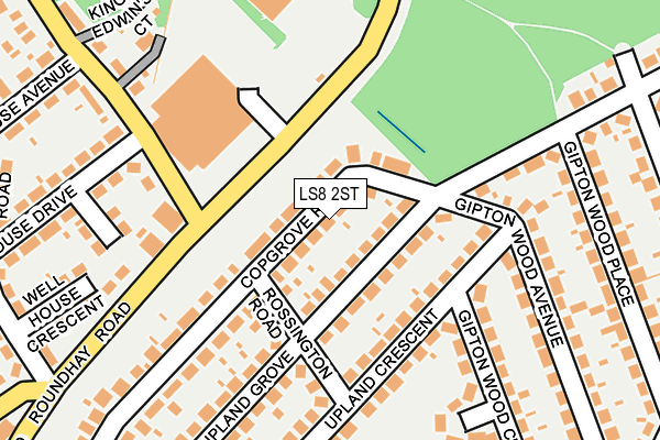 LS8 2ST map - OS OpenMap – Local (Ordnance Survey)