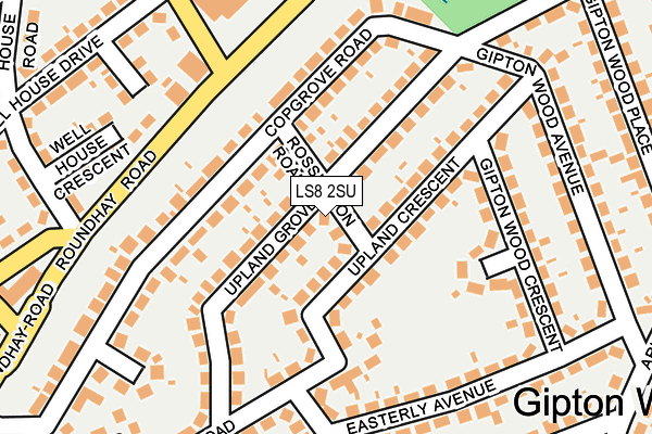 LS8 2SU map - OS OpenMap – Local (Ordnance Survey)