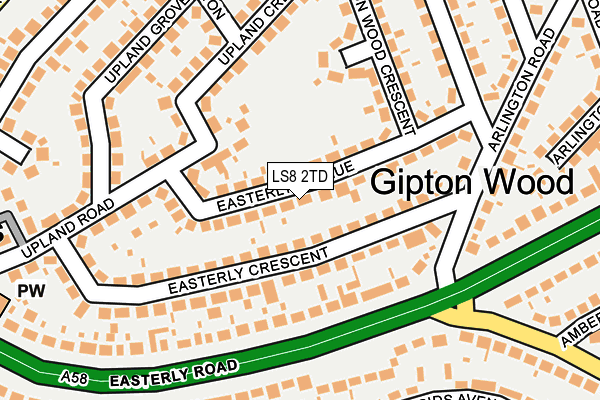 LS8 2TD map - OS OpenMap – Local (Ordnance Survey)