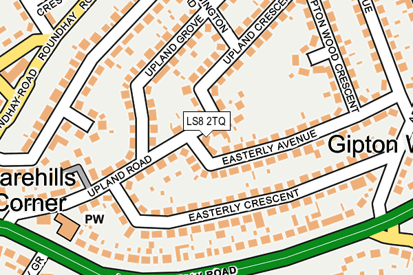 LS8 2TQ map - OS OpenMap – Local (Ordnance Survey)