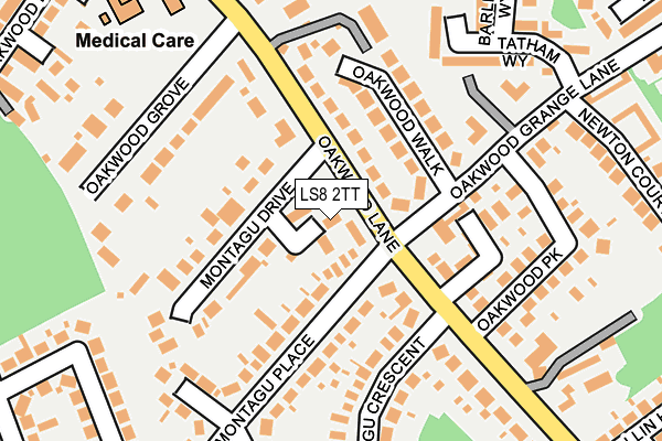 LS8 2TT map - OS OpenMap – Local (Ordnance Survey)