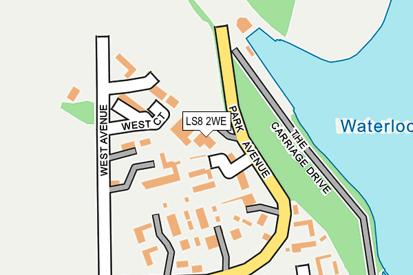 LS8 2WE map - OS OpenMap – Local (Ordnance Survey)