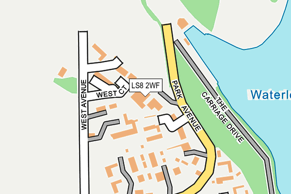 LS8 2WF map - OS OpenMap – Local (Ordnance Survey)