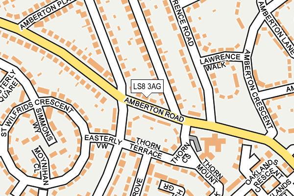 LS8 3AG map - OS OpenMap – Local (Ordnance Survey)