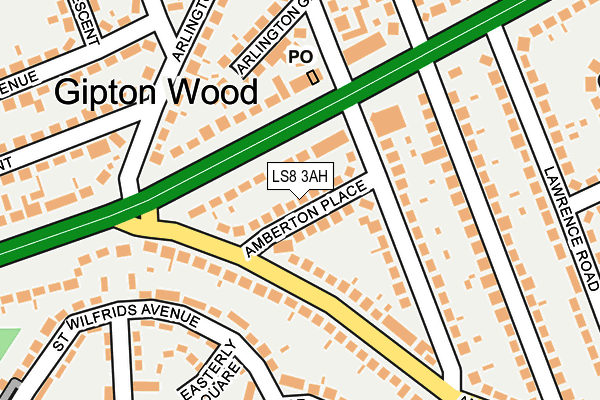 LS8 3AH map - OS OpenMap – Local (Ordnance Survey)