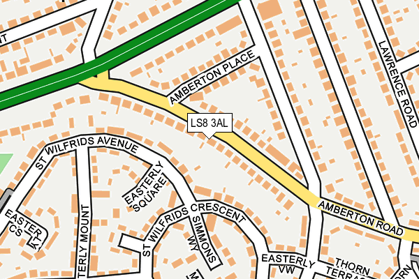 LS8 3AL map - OS OpenMap – Local (Ordnance Survey)