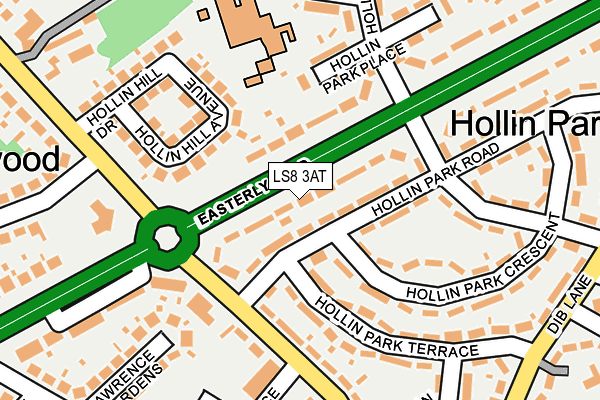 LS8 3AT map - OS OpenMap – Local (Ordnance Survey)