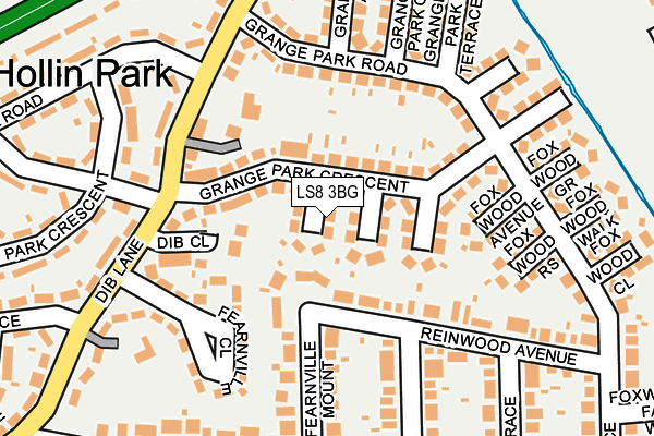 LS8 3BG map - OS OpenMap – Local (Ordnance Survey)