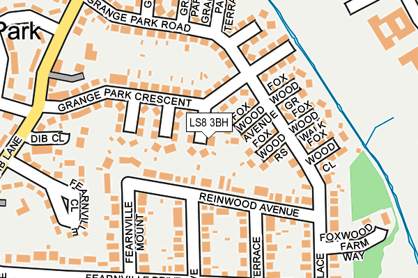LS8 3BH map - OS OpenMap – Local (Ordnance Survey)