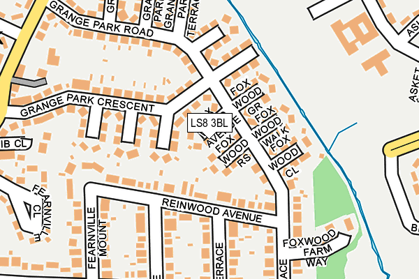 LS8 3BL map - OS OpenMap – Local (Ordnance Survey)