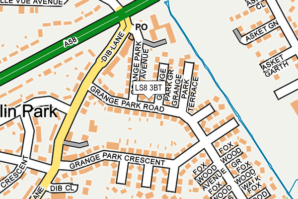 LS8 3BT map - OS OpenMap – Local (Ordnance Survey)
