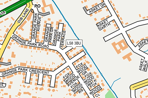 LS8 3BU map - OS OpenMap – Local (Ordnance Survey)