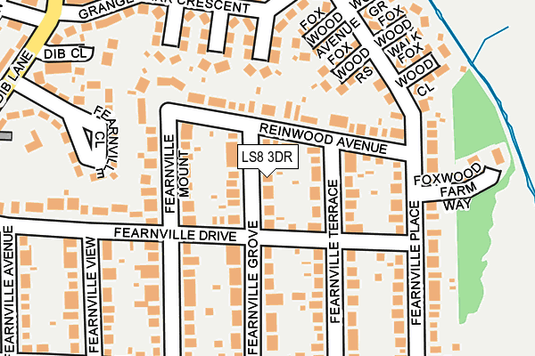 LS8 3DR map - OS OpenMap – Local (Ordnance Survey)