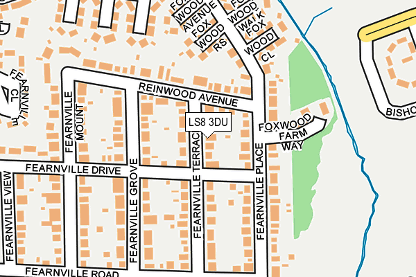 LS8 3DU map - OS OpenMap – Local (Ordnance Survey)