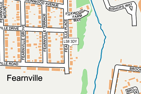 LS8 3DY map - OS OpenMap – Local (Ordnance Survey)